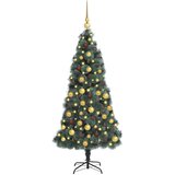  Umjetno prethodno osvijetljeno božićno drvce s kuglicama 180 cm | shoptok.hr
