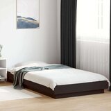 vidaXL Posteljni okvir z LED lučkami črn 100x200 cm inženirski les | Shoptok.si