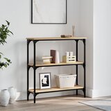 vidaXL Konzolna mizica sonoma hrast 75x22,5x75 cm inženirski les Cene