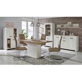 Modern Living Visoka Komoda Elara, Bela, Barva Hrasta | Shoptok.si