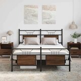  Posteljni okvir brez vzmetnice rjavi hrast 150x200 cm inž. les, (21829189) | Shoptok.si