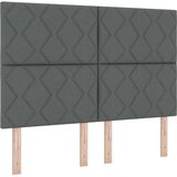 vidaXL Naslon za glavu s dijamantnim uzorkom Tamnosivi 140 cm Materijal | shoptok.hr