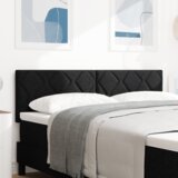  Vzglavje z LED lučmi z vzglavjem Črna 160 cm blago, (5000043935) | Shoptok.si