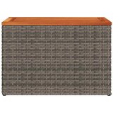  Vrtni bočni stolići 2 kom sivi 55 x 34 x 37 cm poliratan i drvo | shoptok.hr