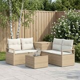  Set sofe 6 kom. Bež i krem bijela Poli Rattan i čelik | shoptok.hr