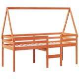  Visoki krevet s krovom voštano smeđi 80x200 cm masivna borovina | shoptok.hr