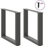  Noge za klub stolić U-oblik 2 kom antracit 50 x (42-43) cm čelik | Eponuda.com