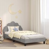  za djecu s uzglavljem Svjetlosiva 80 x 200 cm Baršun | shoptok.hr