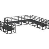  Sjedeća garnitura za vrt 9 pcs Crna 283 x 283 x 71 cm Aluminij | shoptok.hr