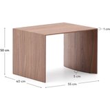 Kave Home Pomoćni stol u dekoru oraha 40x55 cm Litto – | shoptok.hr