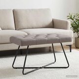  Klupa s gumbastim tkanjem Sivosmeđa 80 x 40 x 46 cm Tkanina | shoptok.hr