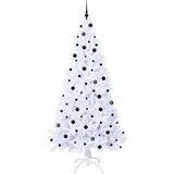 vidaXL Umestno božično drevo med 300 LED Bela 240 cm PVC in jeklo | Shoptok.si