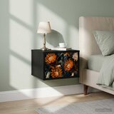  Wall-mounted noćni ormarić LOCHEM Crni hrast 36 x 33 x 25 cm | shoptok.hr