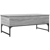  Stolić za kavu siva boja hrasta 100x50x40 cm od drva i metala | shoptok.hr