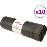 vidaXL vrečke za smeti z vrvico 250 kos črne 120 l Cene