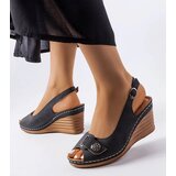 Gemre Black wedge sandals Sheridan | ePonuda.com
