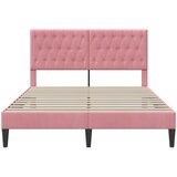  Krevetna konstrukcija Ružičasta 140 x 190 cm Baršun | shoptok.hr