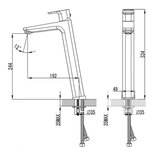 Ravak X070091 10° visoka armatura za umivalnik | Shoptok.si