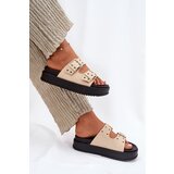 Boto Ladies Sandals With Buckles On Platform Beige Nilatha | Shoptok.si
