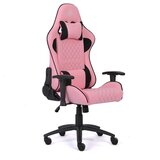 BIT FORCE KHAN F-2D igraća stolica s potpornim jastučićima, tkanina, 2D naslon za ruke, nosivost 150kg, rozo/crna | shoptok.hr