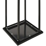  Stalak za drva za ogrjev s bazom crni 37 x 37 x 113 cm čelični | Eponuda.ba