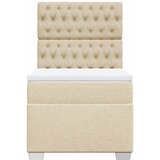  Krevet s oprugama i madracem krem 90 x 190 cm od tkanine | shoptok.hr