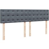 vidaXL Otomanski posteljni okvir z vzmetnico temno siv 180x200cm žamet | Shoptok.si