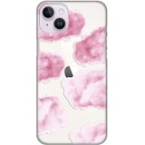  Silikonska maska za iPhone 14 Plus 6.7 Pink Clouds Print Skin providna Cene