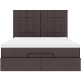  Otomanski krevet s madracem i LED tamnosmeđi 140x190 cm tkanine | shoptok.hr