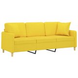  Trosjed s ukrasnim jastucima svjetložuti 180 cm od tkanine | shoptok.hr