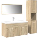 Maison Chic Kopalniški sestavi - Kopalniška garnitura 4-delna sonoma hrast inženirski les, (21788074) | Shoptok.si