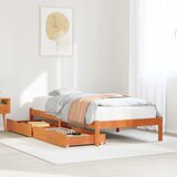 Maison Chic Posteljni okvir - Enojna postelja - Postelja za odrasle brez vzmetnice voščeno rjav 90x190 cm borovina-J8165, (21762036) | Shoptok.si