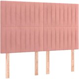 S oprugama i madracem ružičasti 140x200 cm baršunasti | shoptok.hr