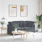  Modularna sofa s jastucima, baršunasta, tamno siva | Shoptok.si