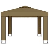  Sjenica s dvostrukim krovom 3 x 3 x 2,7 m smeđe-siva 180 g/m² | shoptok.hr