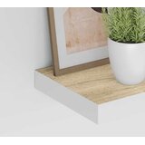  Plutajuće zidne police 2 kom hrast i bijele 50x23x3,8 cm MDF | Eponuda.com