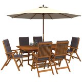  Vanjski set za blagovanje s suncobranom 8 kom. Antracit | shoptok.hr