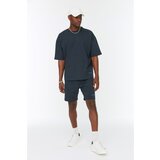 Trendyol Navy Blue Men's Oversize Fit Embroidery Detail Cene