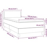  Box spring s madracem LED crni 90x190 cm od tkanine | shoptok.hr