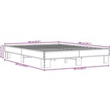  Okvir za krevet crni 160x200 cm konstruirano drvo i metal | shoptok.hr