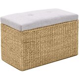  Klupa s 2 taburea od morske trave siva | shoptok.hr