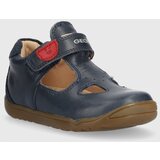 Geox Otroški usnjeni sandali mornarsko modra barva | Shoptok.si