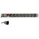 EG-PDU-014-C14 Gembird C14 Produzni kabl sa zastitom 8 uticnica 10A, PDU 1U 3M
