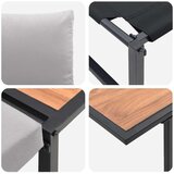  Set za blagovanje u vrtu od 3 komada s svjetlosivim jastučićima | shoptok.hr