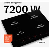NAN Indukcijska ploča za kuhanje HaloSync s napom | 4 zone za kuhanje | 8400 W | 632 m³/h | 60 cm | shoptok.hr