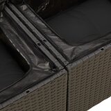  14-dijelni set vrtnih sofa s jastucima poliratan crni | shoptok.hr