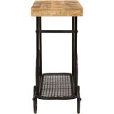 vidaXL Konzolna mizica 112x36x76 cm trden mangov les in železo | Shoptok.si
