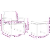 vidaXL Sjedeća garnitura za vrt 4 pcs Crna 61 x 72.5 x 71 cm Čelik | shoptok.hr