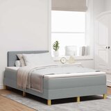  Krevet s opruga kutije Svijetlo siva 120 x 200 cm tkanina | shoptok.hr