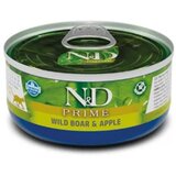 N&d vlažna hrana za mačke can cat prime wild boar&apple, 70g